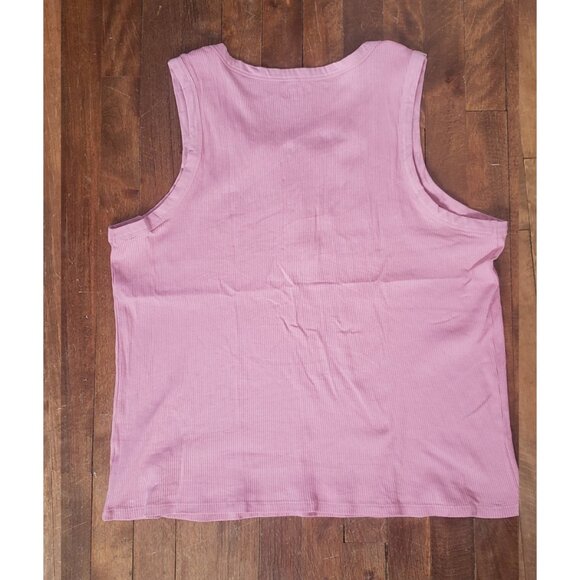 EUC Rib Knit Snap Front Tank Top - Picture 2 of 3